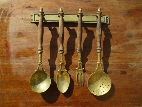 Vintage Brass Kitchen Utensils Etsy