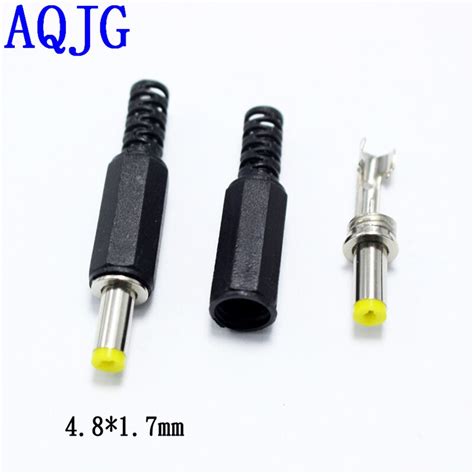 100pcs 48mm X 17mm Dc Power Cable Male Plug Jack Connector Adapter