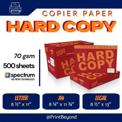 Hard Copy Bond Paper Letter A Legal Lazada Ph