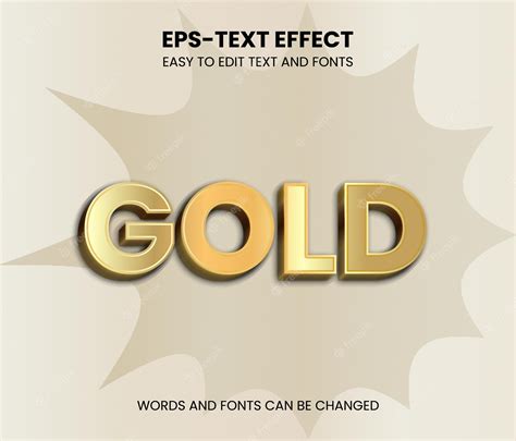 Premium Vector Gold 3d Text Effect