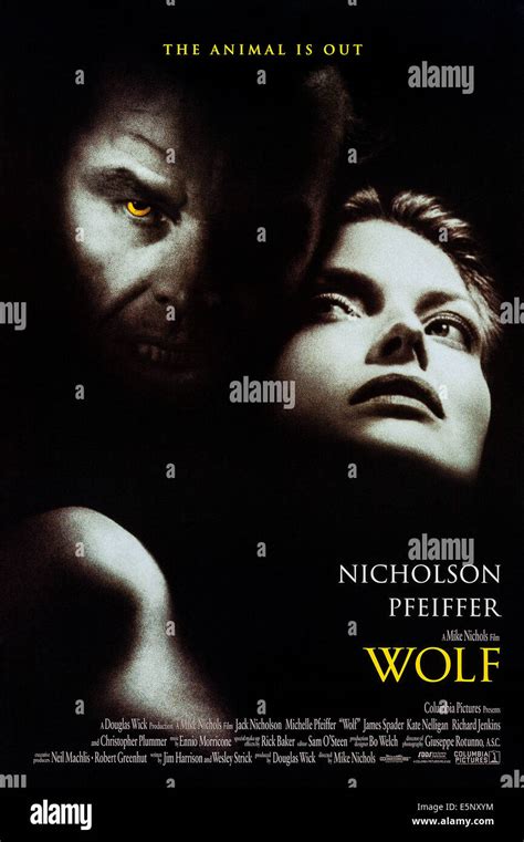 Wolf Us Poster Art From Left Jack Nicholson Michelle Pfeiffer 1994