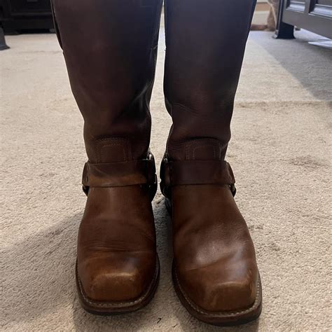 Vintage Brown Frye Boots Size 85 Mens 90 10 Depop