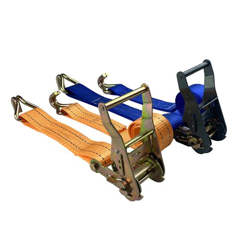 Mm Double J Hooks Cargo Lashing Ratchet Tie Down Straps China