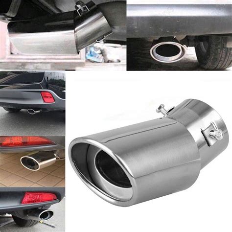 Universal Stainless Steel Chrome Car Pickup Exhaust Tail Muffler Tip