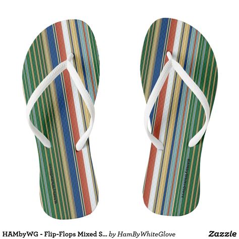 Hambywg Flip Flops Mixed Stripes Flip Flops Zazzle Flip Flops