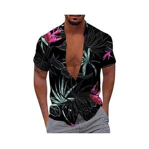 Coolsterster Camicia Hawaiana Uomo Manica Corta Estiva Con Stampa