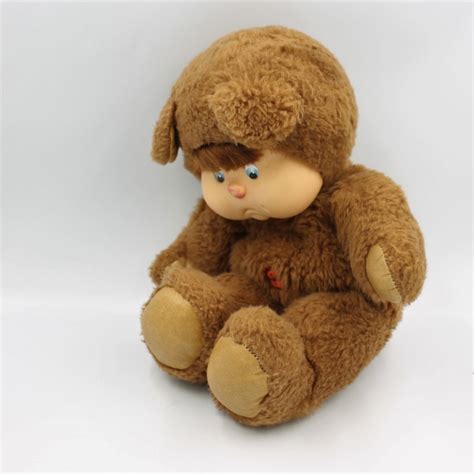 Ancienne Peluche Ours Marron Nombrilou Ajena