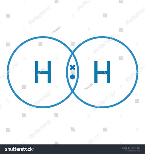 Covalent Bond Hydrogen Molecule Two Hydrogen Stock Vector Royalty Free