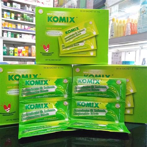 Jual KOMIX OBAT BATUK 1 SACH 7ML VARIAN Shopee Indonesia