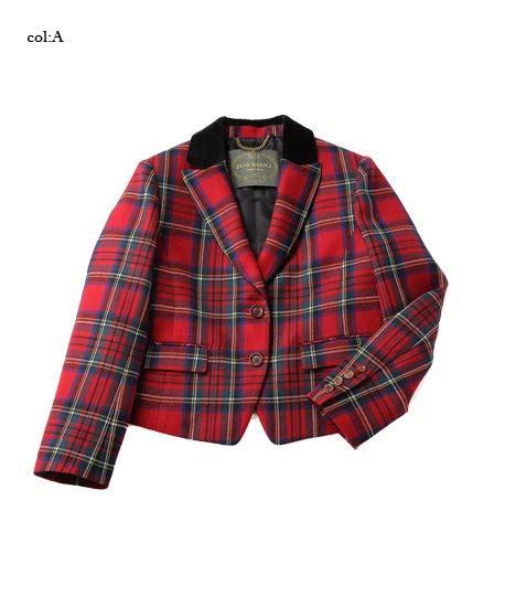 Wool Tartan Spencer Jacket By Jane Marple