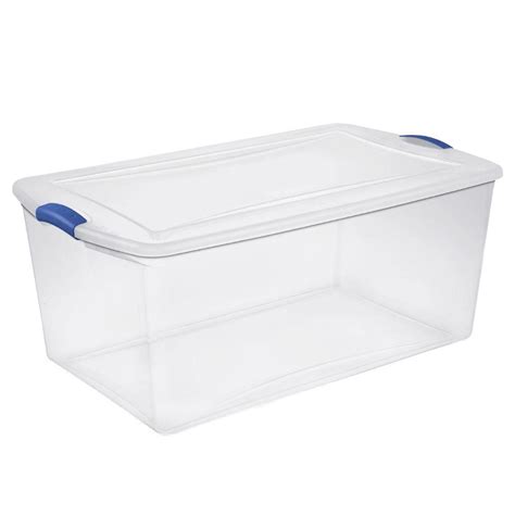 Sterilite 105 Qt Latch Storage Box 4 Pack 19290404 The Home Depot