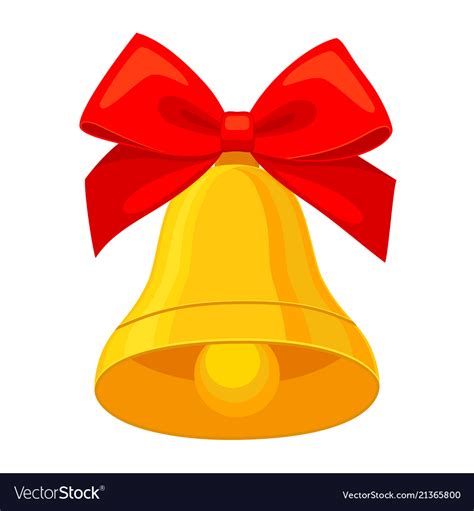 Colorful Cartoon Christmas Bell Royalty Free Vector Image