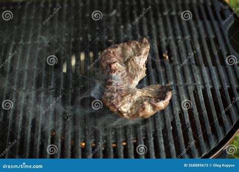 Carne Cocinada En Estufa Comida En Brasero Carne Asada A La Parrilla