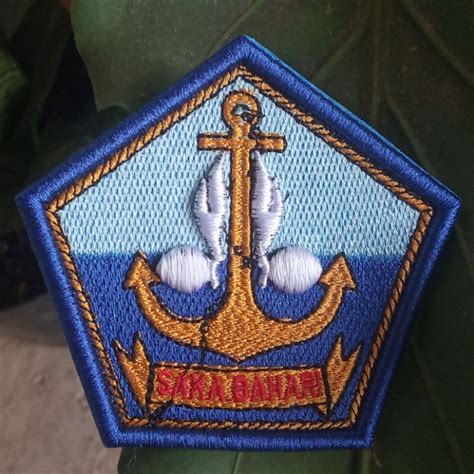 Jual Badge Logo Saka Bahari Satuan Karya Pramuka Bordir Timbul D