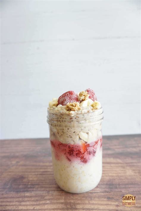 Strawberry Banana Overnight Oats Simply Oatmeal