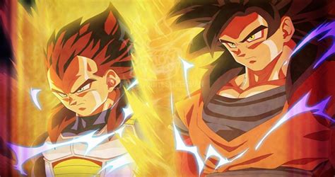 Esta Deveria Ser O Visual Da Transformação Em Super Saiyajin 4 De Goku E Vegeta Em Dragon Ball