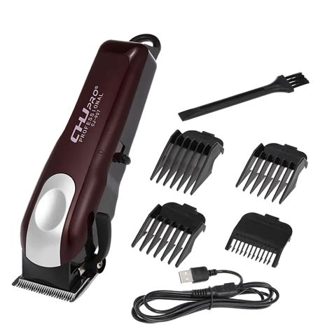 Electric Hair Clipper Set Rechargeable Cordless Hair Trimmer Hair Shaver Titanium Blade Salon ...