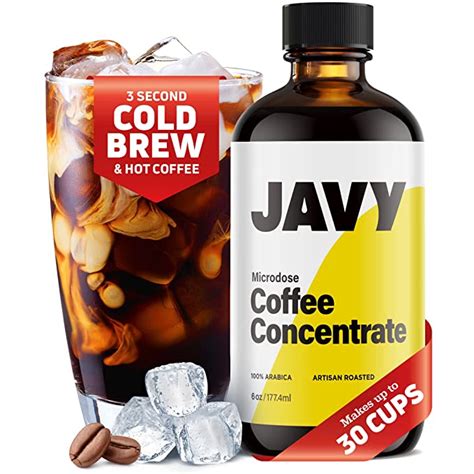 Javy Cold Brew Coffee Concentrate Iced Coffee Arabica Coffee Beverages 30x Liquid