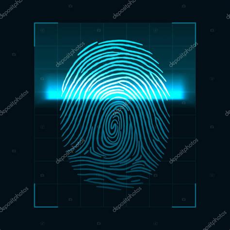 Concepto De Escaneo De Huellas Digitales Sistema De Seguridad