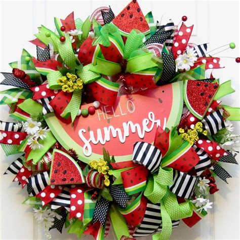 Summer Deco Mesh Wreath Etsy