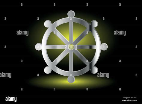 Symbole De La Roue Du Dharma Banque Dimages Vectorielles Alamy