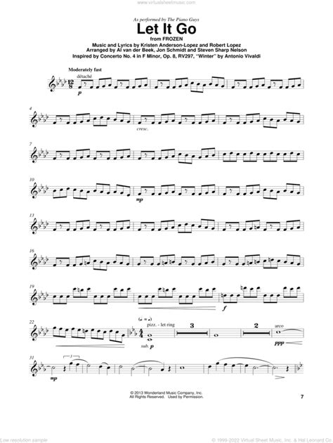 Violin Sheet Music Let Her Go