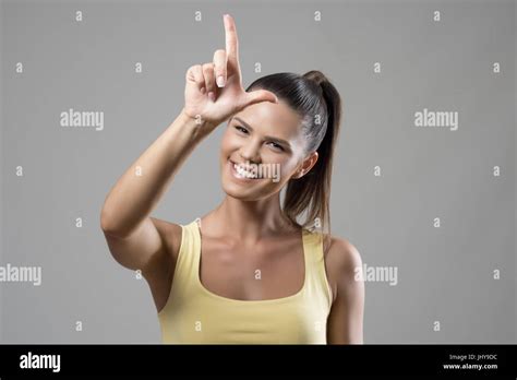 Loser hand gesture hi-res stock photography and images - Alamy