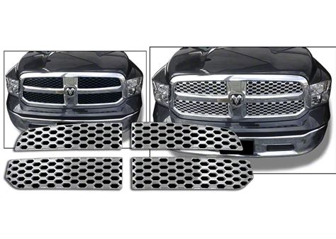 Dodge Ram Chrome Mesh Grille Insert Overlay Trim 2013 2015