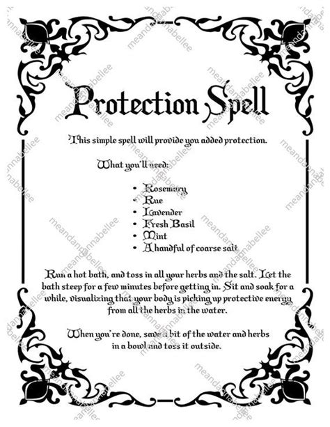 Witches Protection Spell Image Digital Clipart Etsy Spells Witchcraft Witch Spell Book