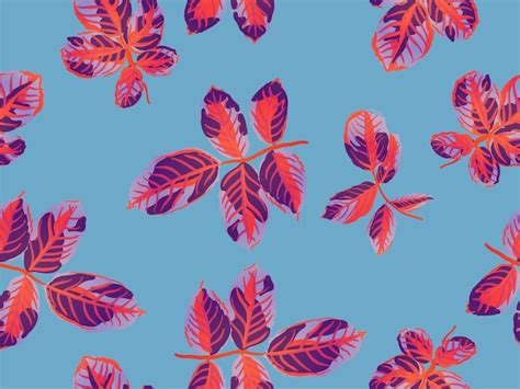 Premium Vector Leaves Seamless Pattern