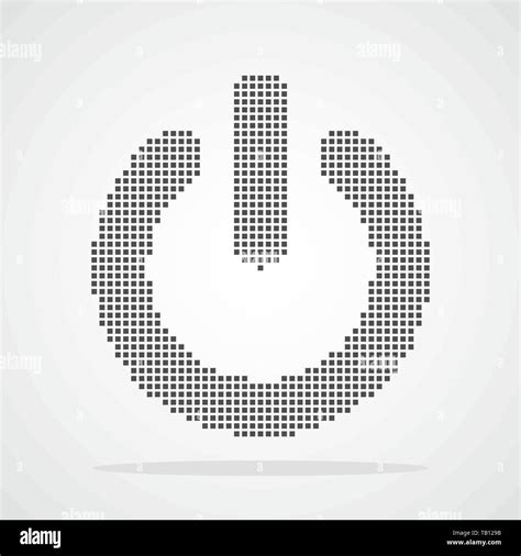 Pixel art design of Power button. Vector illustration. Abstract Power ...