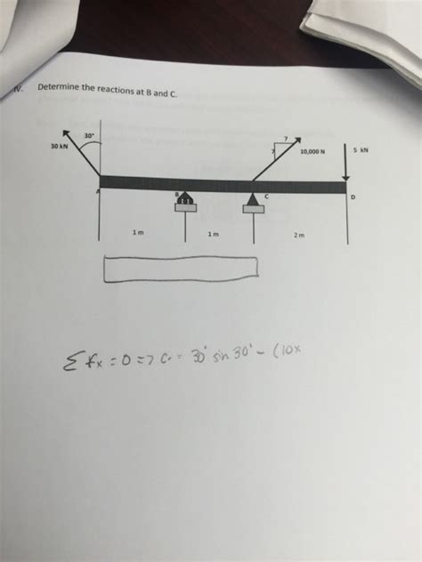 Solved Determine The Reactions At B And C 30 KN 1 M 1 M Chegg