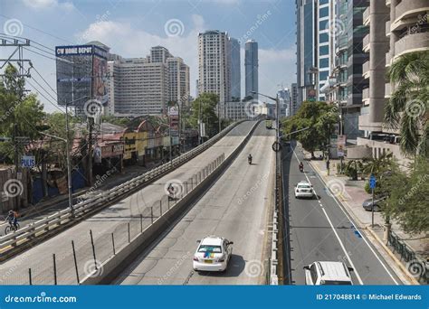 Pasig Metro Manila Philippines A Less Than Busy Day Along An