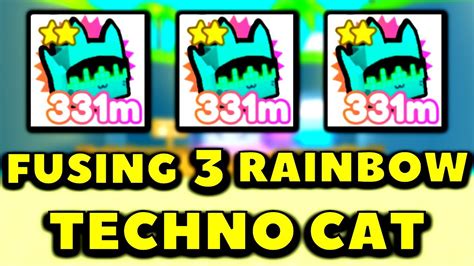 Fusing Rainbow Techno Cat Fusing Method Roblox Pet Simulator X