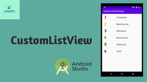 Lecture 18 Custom ListView In Android Studio YouTube