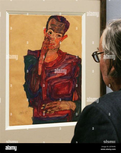 Egon Schiele Self Portrait Albertina Hi Res Stock Photography And