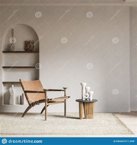 Modern Interior Wall Mockup Stock Illustration Illustration Of Poster