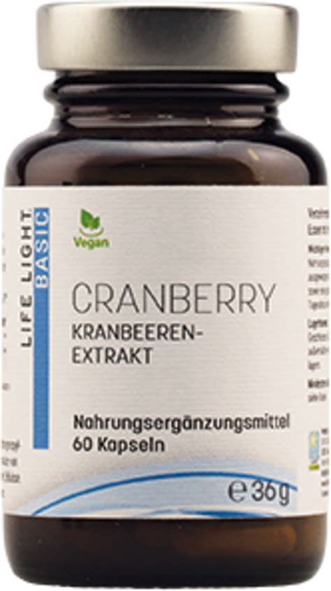 Cranberry 400mg 60 Kapseln Life Light Vitalabo