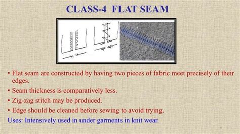 Seams Their Classification In Textile Clothing Ppt