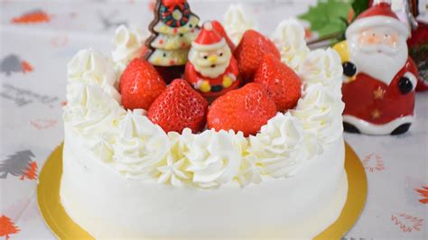 Japanese Christmas Cake Strawberry Sponge Cake クリスマスケーキ Youtube