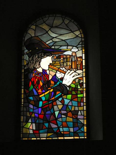 Stain Glass Window Of The Pied Piper European Escapade