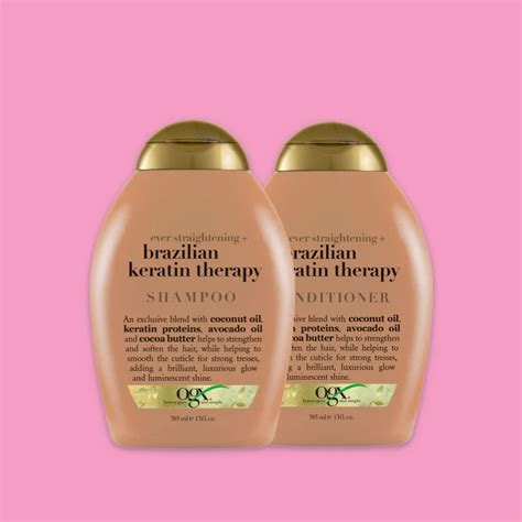 Brazillian Keratin Smooth Hair Shampoo Conditioner Range OGX