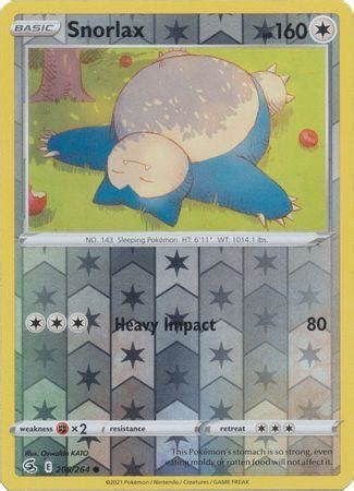 Snorlax Reverse Holo 206 Prices Pokemon Fusion Strike Pokemon Cards