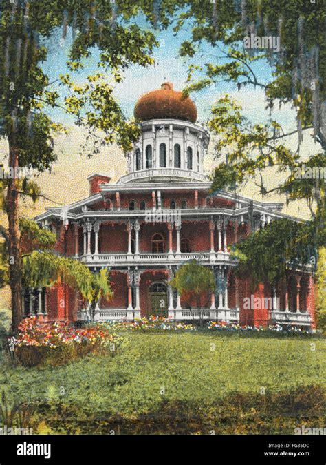 Natchez Longwood 1938 Nview Of Longwood Mansion In Natchez