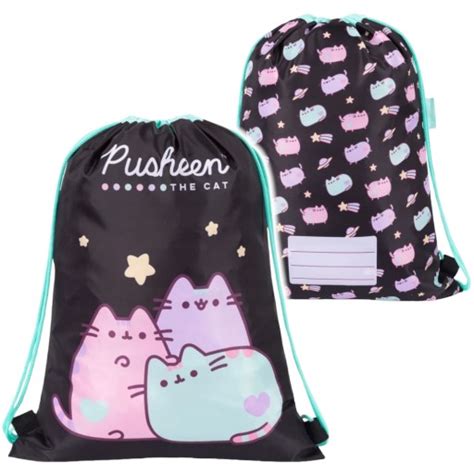 PUSHEEN Plecak worek szkolny na buty wf strój dla dziewczynki KOTEK