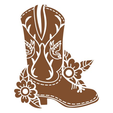 Design Png E Svg De Bota Floral Oeste Selvagem Cortada Para Camisetas