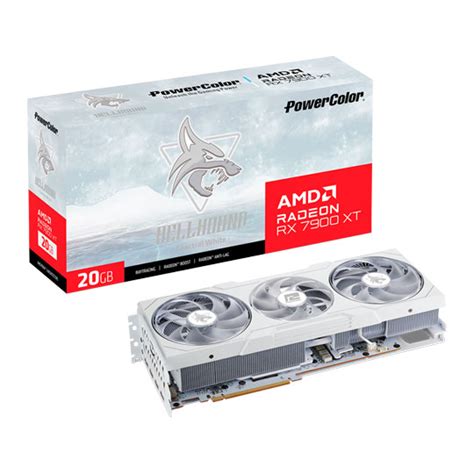 Powercolor Amd Radeon Rx 7900 Xt Hellhound Spectral White 20gb Graphics