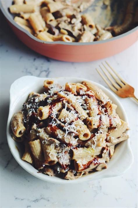 Creamy Truffle Oil Pasta With Porcini Mushrooms Grilled Cheese Social