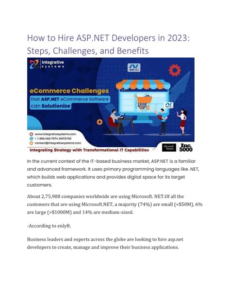 PPT How To Hire ASP NET Developers In 2023 Steps Challenges And