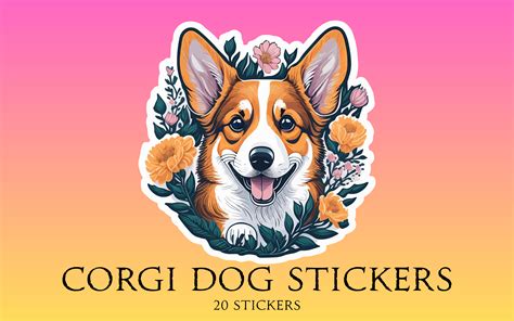 Corgi Dog Stickers Graphic by Abdel designer · Creative Fabrica